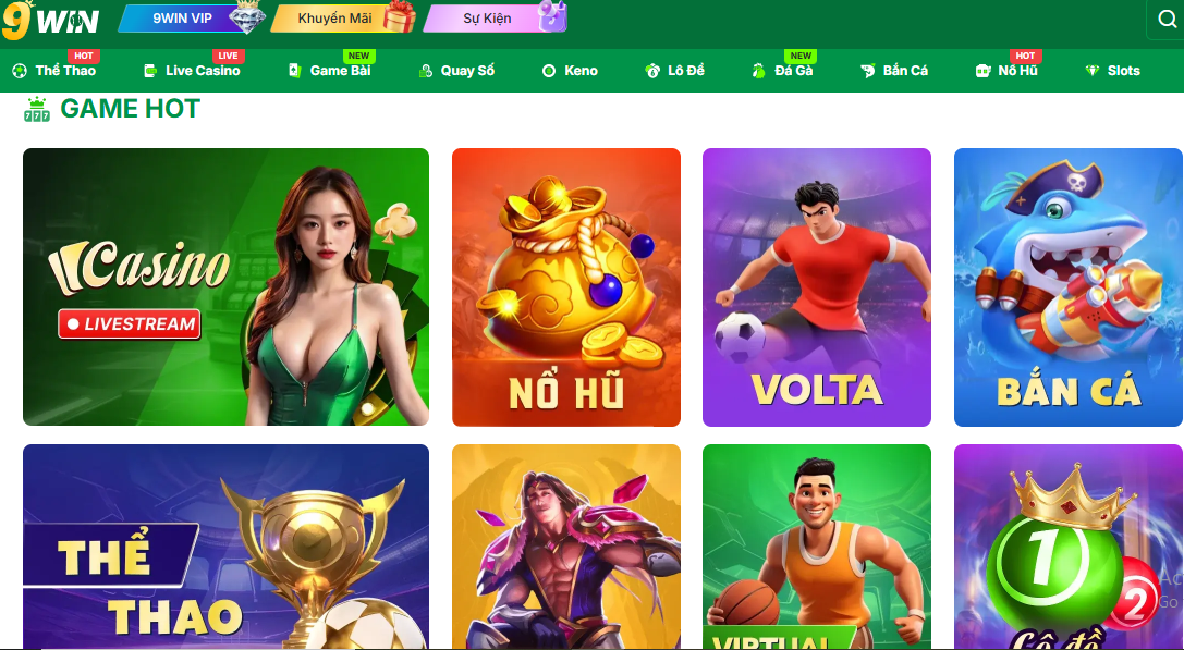 9win đâu tư lớn với sự đa dạng sản phầm